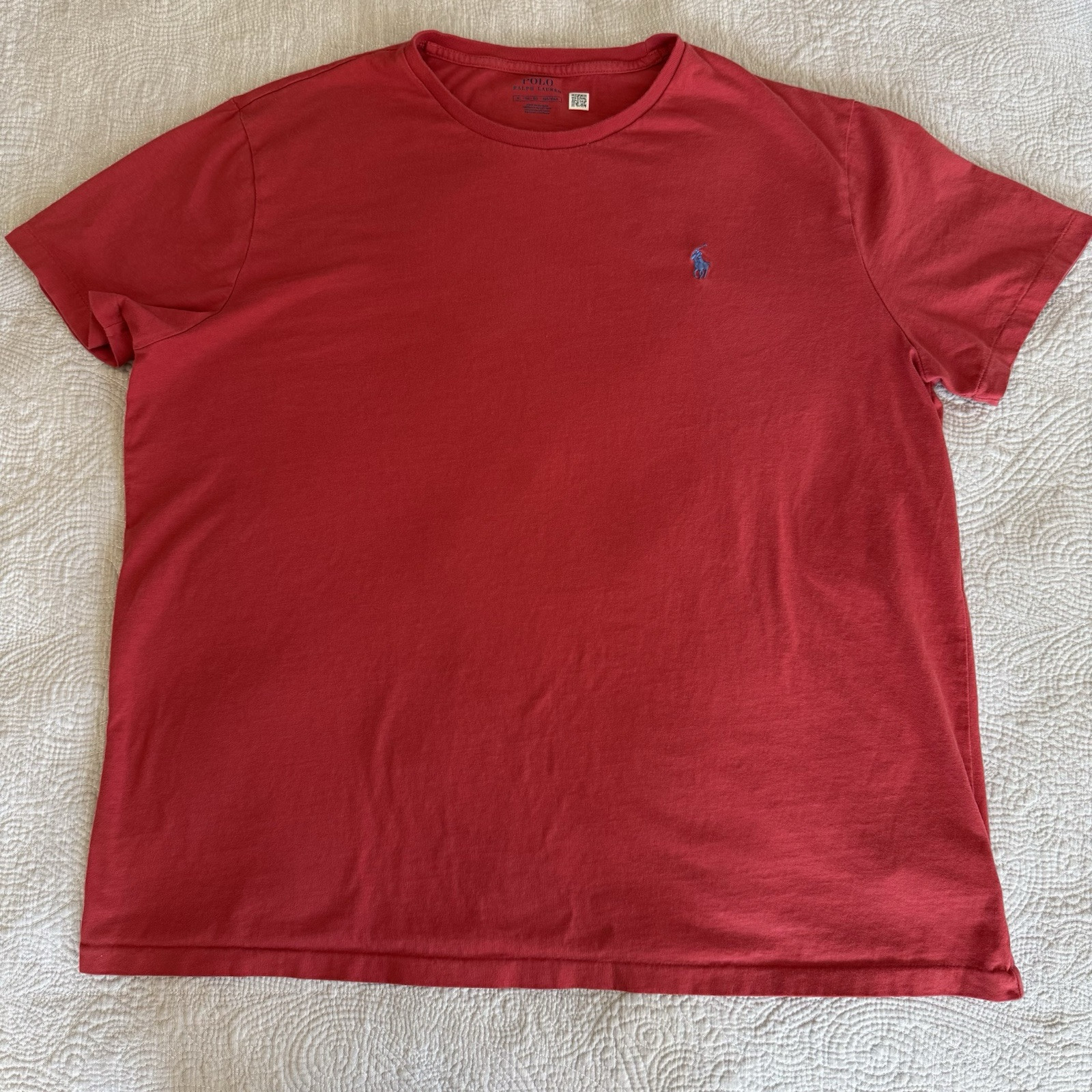 Polo Ralph Lauren maglietta uomo XL extra large rossa manica corta girocollo pony