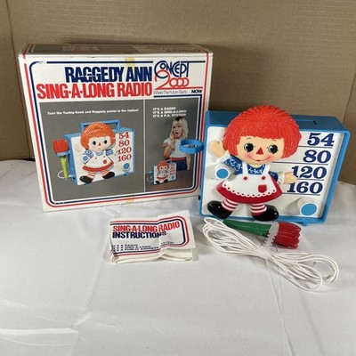 Raggedy Ann Sing-A-Long Radio Concept 2000 Model No 458 Tested Works