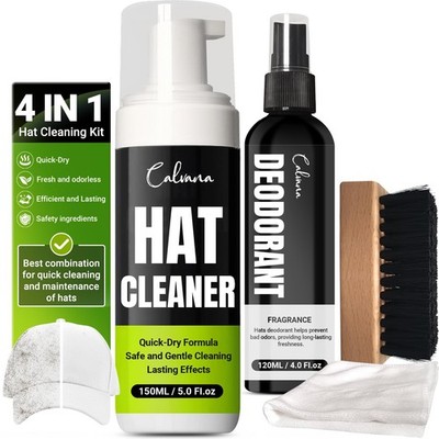 Calvana 4-in-1 Professional Hat Cleaning Kit, Quick-drying Cap Saver White 