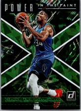 2021-22 Donruss #3 Giannis Antetokounmpo Power in the Paint Holo Green Ice