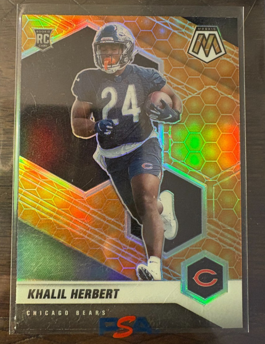 2021 Panini Mosaic Khalil Herbert Honeycomb Rookie RC Bears #380