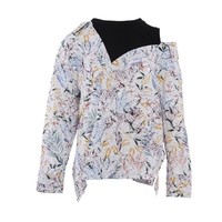 Maje Bluse Multicolour Gr. 38 FR / M Damen Blumen Langarm MFPTO00581