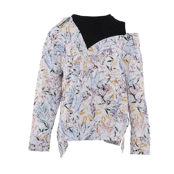Maje Bluse Multicolour Gr. 38 FR / M Damen Blumen Langarm MFPTO00581-image