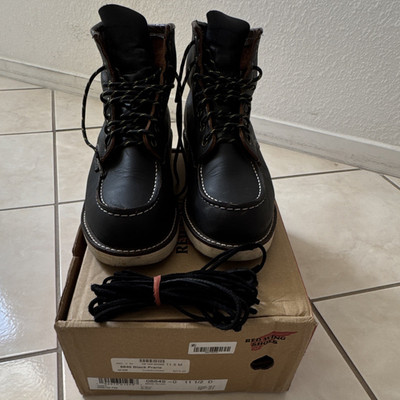 Red Wing 8849 Classic Moc Black Prairie Leather Boots 11.5D w/Box GUC