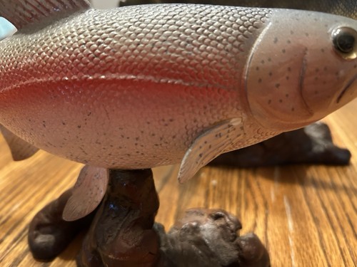 Steve Miller Limited Ed Rainbow Trout and Other Fish Lot of 2 Signed Rare Statue - Picture 18 of 21
