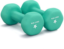 Neoprene Coated Dumbbell Hand Weight Sets of 2 - Multiple Weight Options with 15