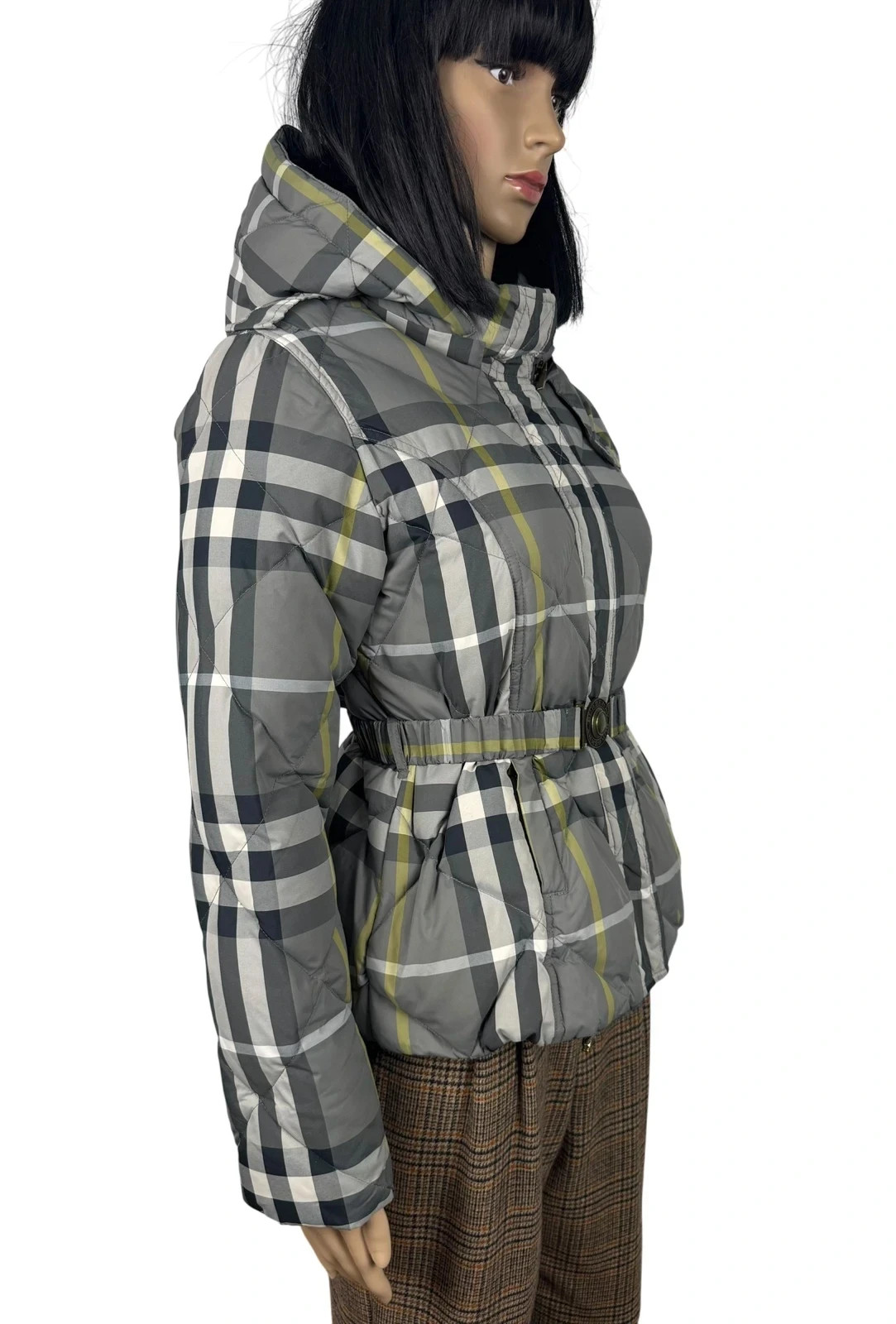 Burberry Down Puffer Jacket Checkered Hooded size… - image 2