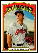 2021 James Karinchak Topps Heritage BASEBALL #228 Cleveland Indians