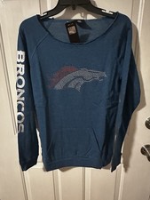 NFL Brand Women's Denver Broncos Sweat Shirt with Pocket NWT Size M