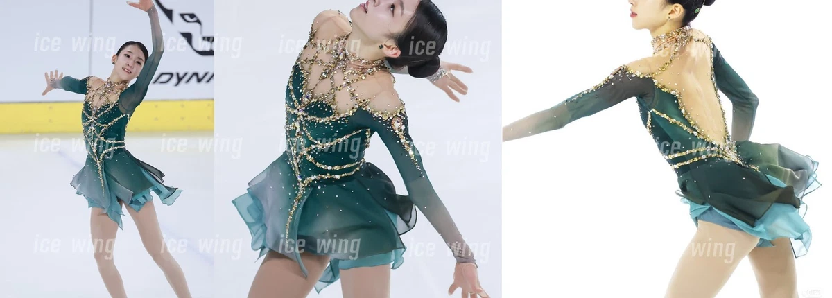 Skatingdressstore Green Figure Skating Dress Green Ice Skating Dress Skatingdressstore Green Figure Skating Dress Green Ice Skating Dress