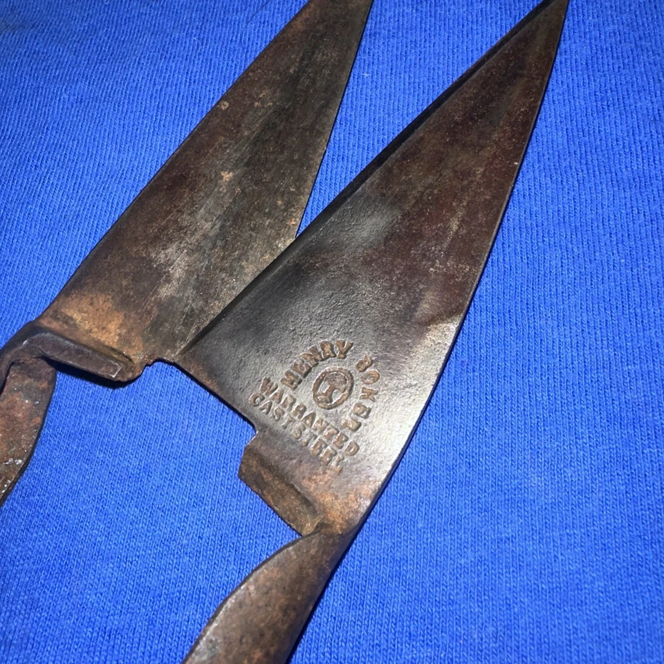 Antique Vintage Primative Hand Shears Sheep Goat Farm Tool Henry Boker Rare!! - Image 2 of 4