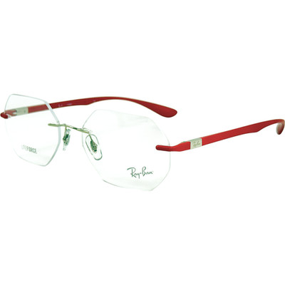 Ray Ban RB8765 Unisex Metal Rimless Eyeglass Frame 1215 Silver 53-17 Italy