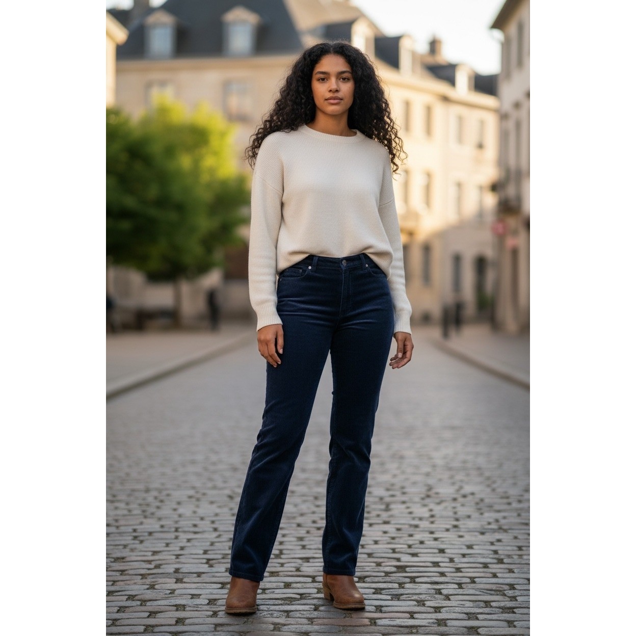 Lauren Jeans Co Ralph Lauren Navy Corduroy Pants Women's Size 14 Straight Leg