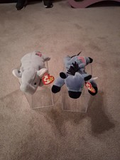 TyBeanie Baby Righty The Elephant & Lefty The DONKEY Original Releasew/Misprint