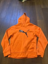 Boys Size M Puma Sport Lifestyle Sweatshirt Orange with Puma