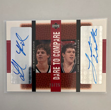 Upper Deck 2003 Dare To Compare Ridnour/Walton Dual Auto 20/25 rookie card rare