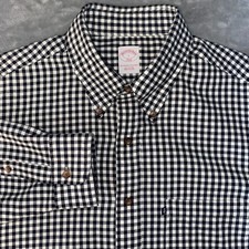 Brooks Brothers 346 Gingham Check Button Down Shirt Men's Size L All Cotton