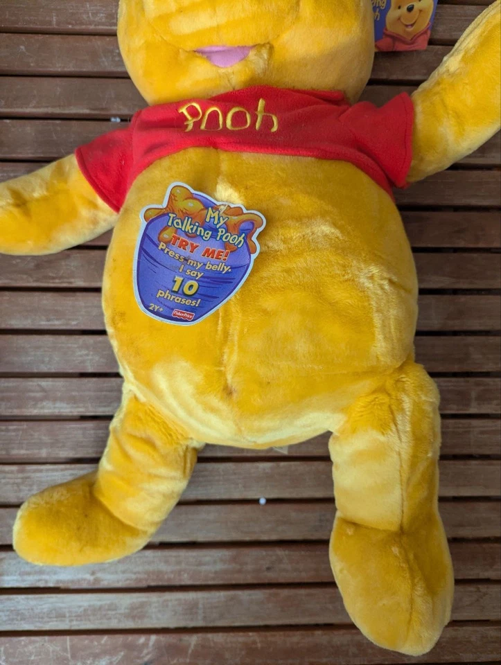 迪士尼小熊维尼I Talk Jumbo毛绒费舍尔价格26英寸带标签ST79 — 第 4/4 张图片