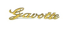 Vintage  Telefunken Gavotte Logo 70x20mm f. tube radios