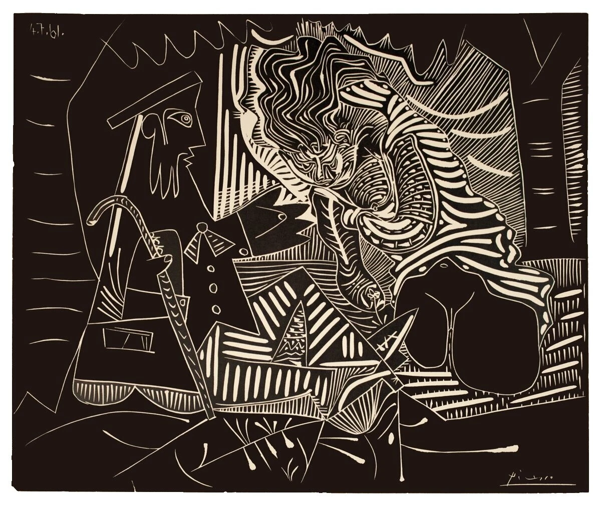 Pablo Picasso 玩偶艺术海报