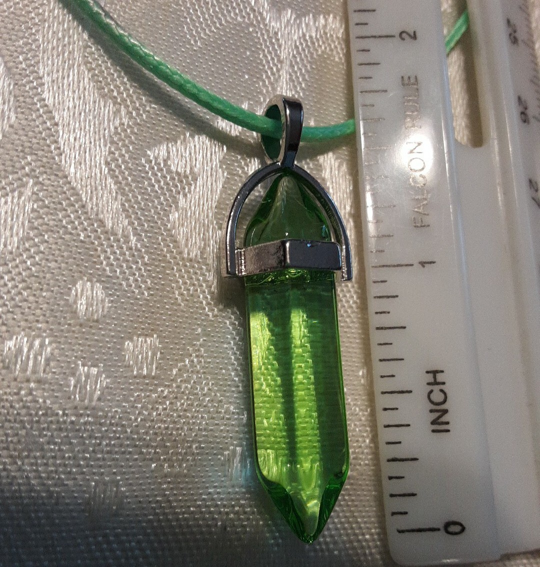 Light Green Hexagon Pendulum Chakra crystal Penda… - image 5