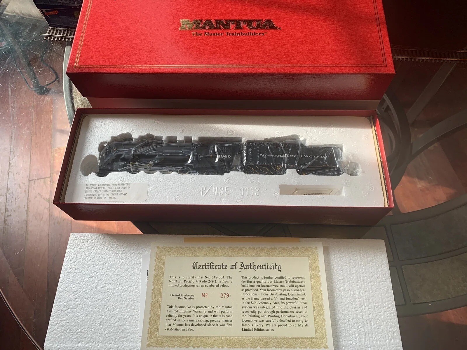 HO Scale Mantua Northern Pacific 282 Steam สถานีตำรวจ