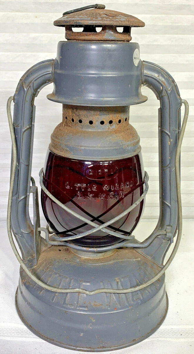 Dietz little wizard lantern red glass deals