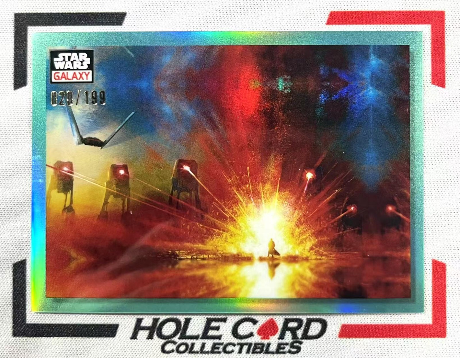 FACE THE DARK SIDE 2023 Topps Chrome Star Wars Galaxy #60 Aqua Refractor /199