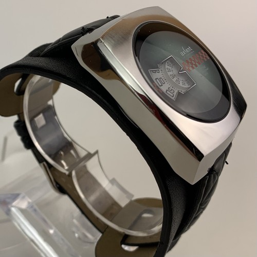 VTG Axcent Scandinavia Jump Hour Watch Mens Retro Stainless Bund Strap New Batt - Bild 13 von 21