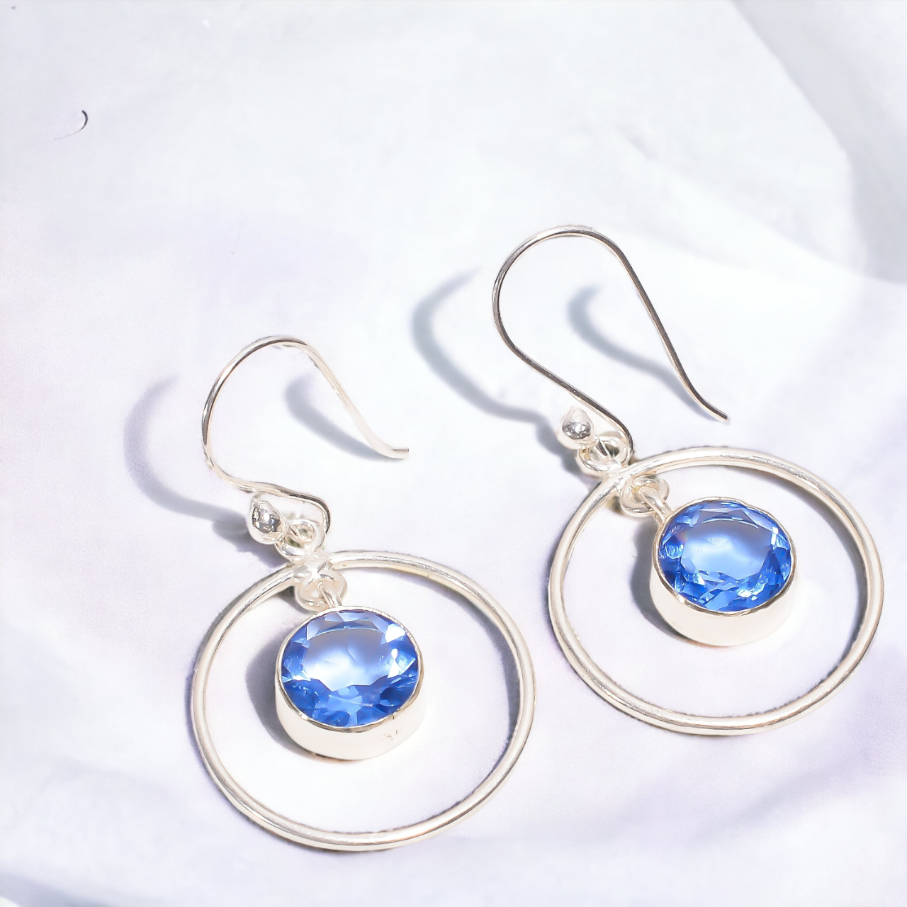 Stylish 925 Silver Tanzanite Drop Earrings – Perfect Women’s Gift