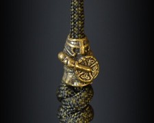 Paracord Lanyard Beads Bronze bead Knife Lanyard Bead Charms - Warrior