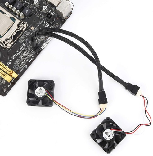 Aypzuke 3 Pack Computer PC PWM Fan Splitter Cable 1 to 2 (4 Pin+3 Pin) - Picture 6 of 7