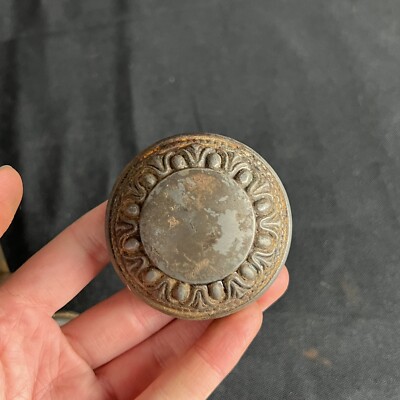 Antique Solid Brass Victorian Gilded Door Knob 1900's Art Noveau