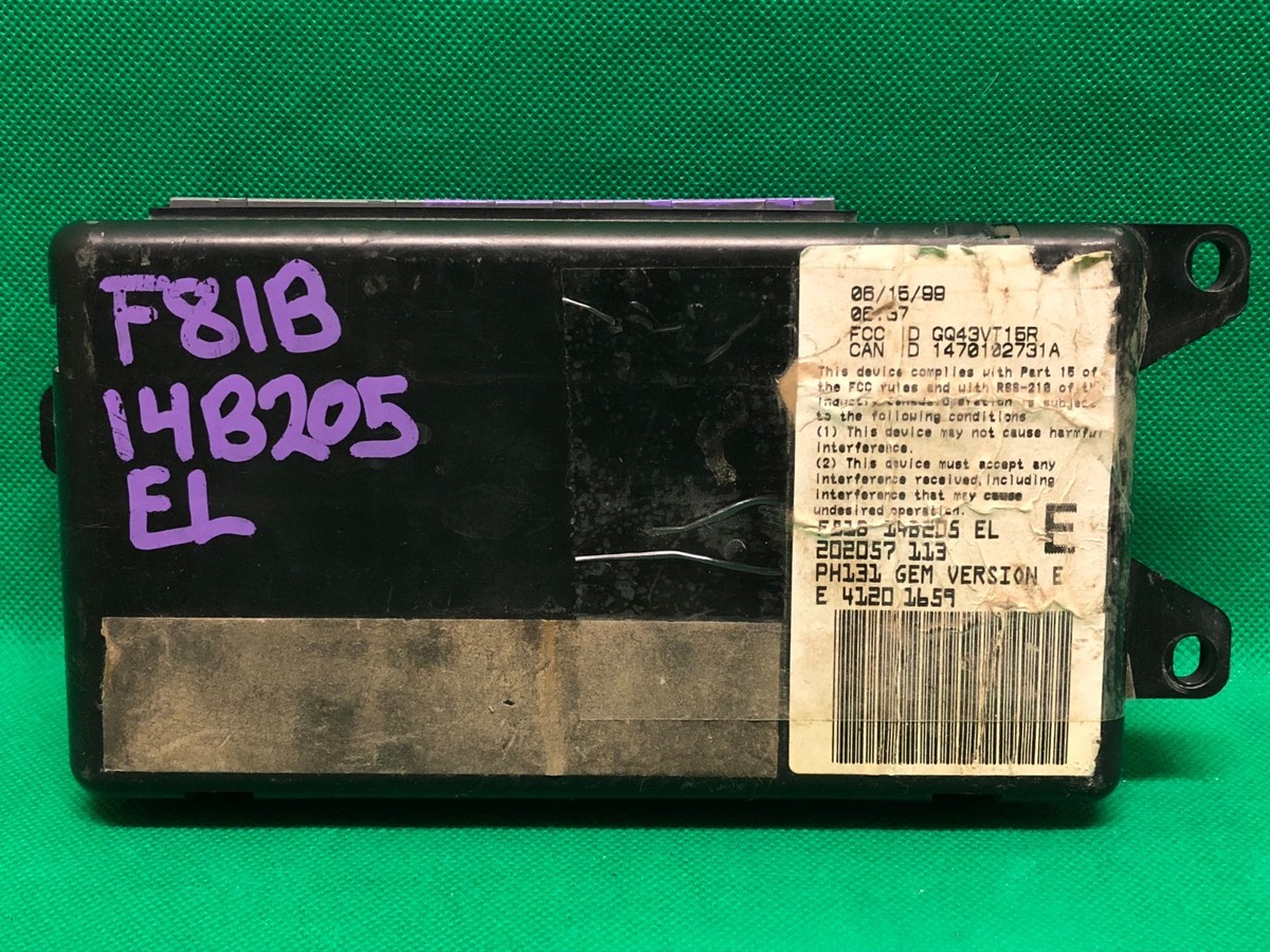 99-01 FORD F250 F350 SUPER DUTY INTERIOR FUSE BOX GEM MODULE F81B