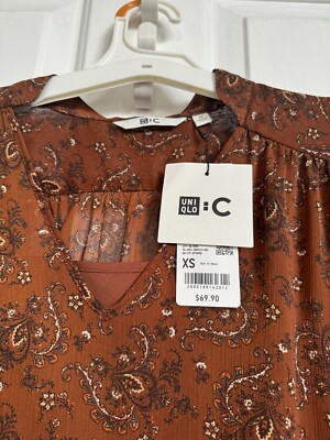 brown dress uniqlo Floral Cinnamon Dress 38-40 main image 1