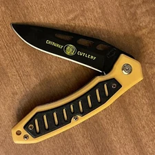 Frost Chipaway Cutlery Black Squall Yellow Folding Pocket Knife