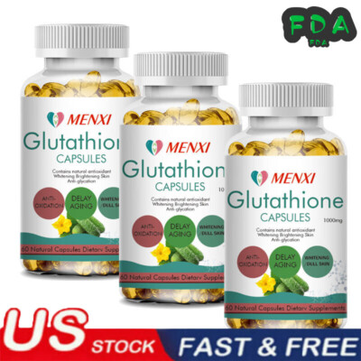 MENXI 3Best GSH Skin Whitening Pills Natural Anti Aging Supplement for  Beauty | eBay UK