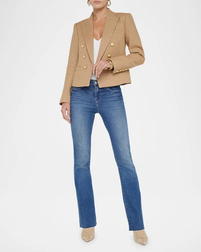 Mujeres AUTÉNTICO L'AGENCE Brooke Frente Abierto Blazer Abrigo Chaqueta Latte/Dorado - Imagen 3 de 14