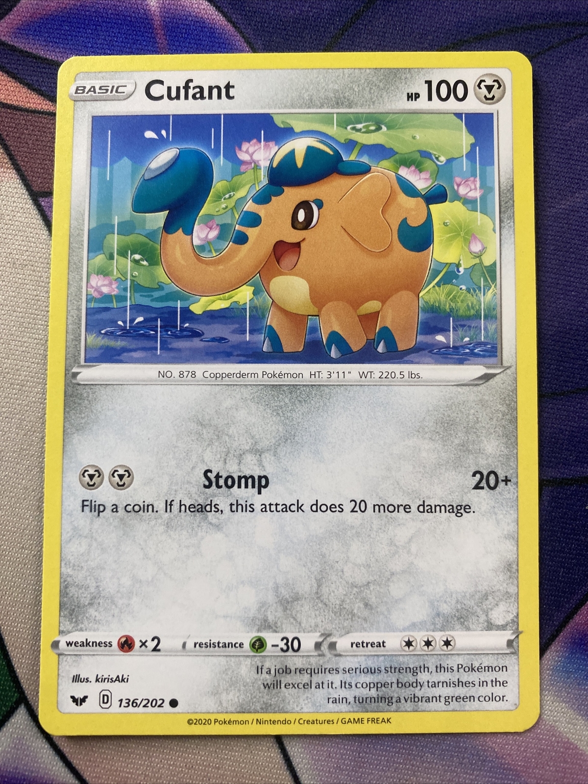 Pokemon TCG Sword and Shield Base Cufant 136/202