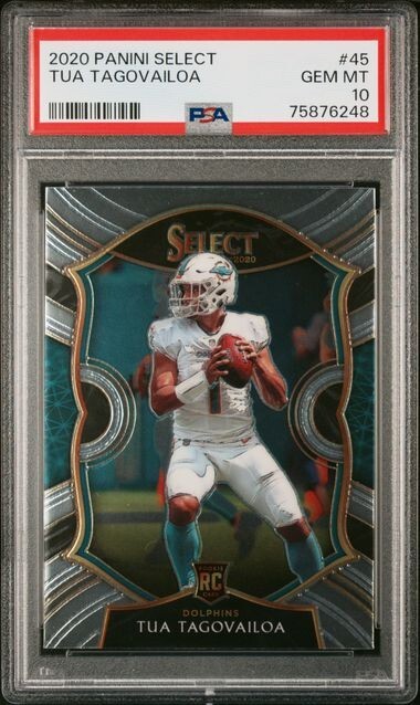 Tua Tagovailoa 2020 Panini Select Concourse Rookie PSA 10 Gem Mint Dolphins