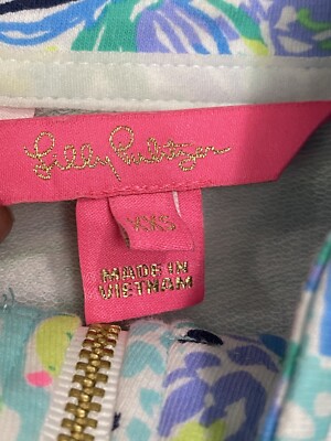 Lilly　0504 Lilly Pulitzer Justine Luxletic Long Sleeve Quarter Zip