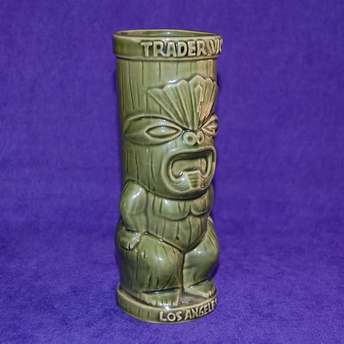 TRADER VIC'S RESTAURANT IN LOS ANGELES, CA GREEN TIKI MUG FROM TIKI FARM IN 2009