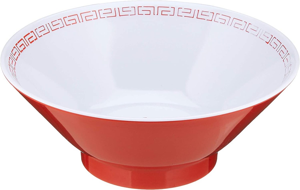 Japanese Ramen Bowl DONBURI Dish White Red CA-14 Made in Japan | eBay