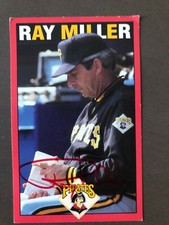 Pittsburgh Pirates RAY MILLER autographed Team Issue Postcard