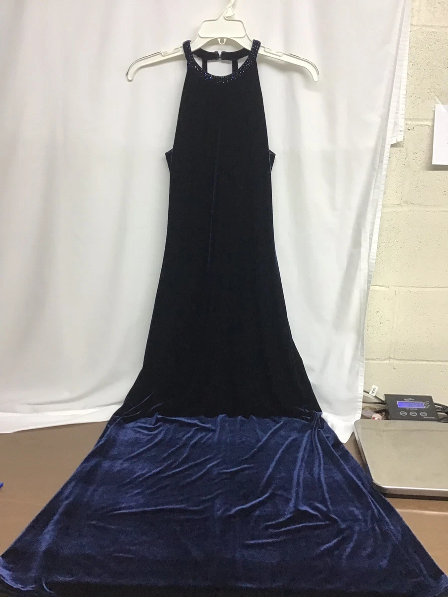 Navy velvet formal dress top