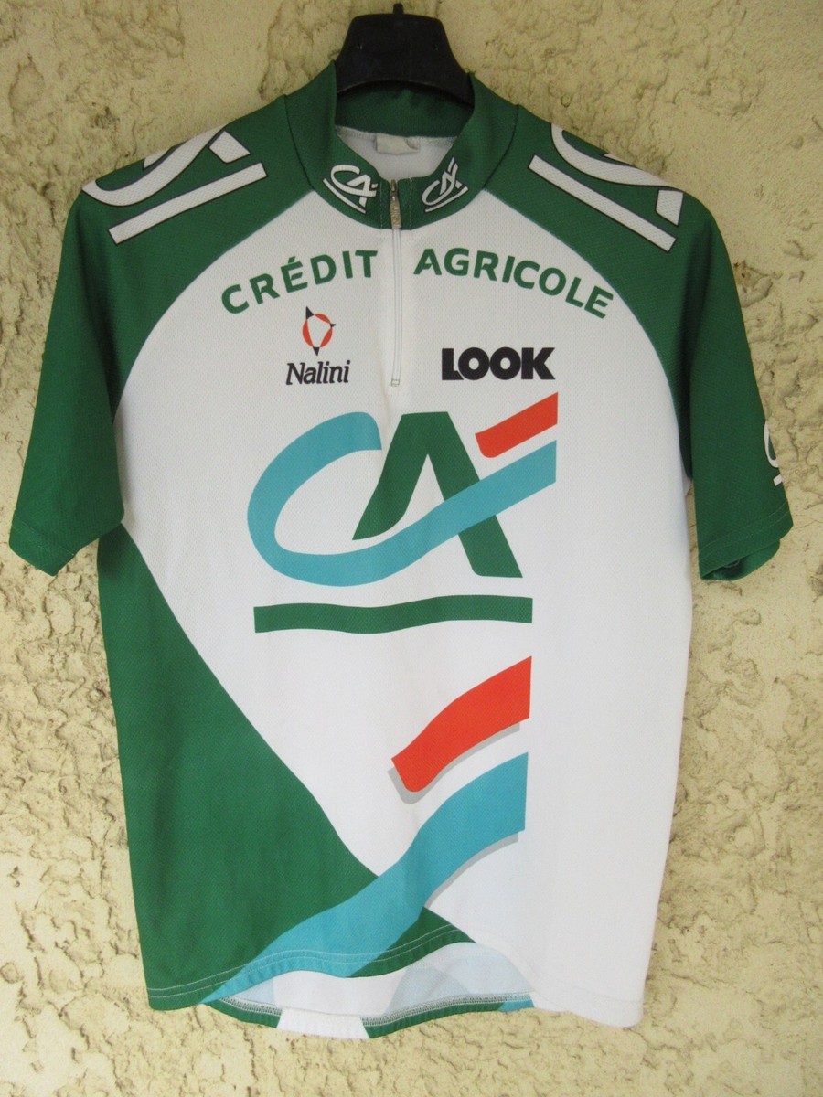 Maillot Cycliste Vintage Nalini Crédit Agricole 1999 - Taille M, Manches Courtes