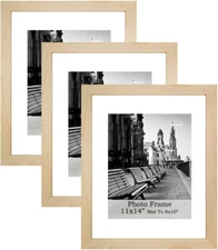 3 Pack Picture Frames 11x14  S wooden-grain Color Frame Display 8x10 / 11x14