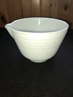 Vintage Pyrex White Milk Glass Hamilton Beach Ribbed Mixing Bowl With Spout