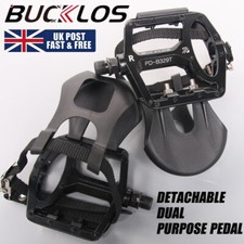 BUCKLOS Cycling Toe Clip Cage Bike Pedals for MTB Road Outdoor Indoor Exercise
