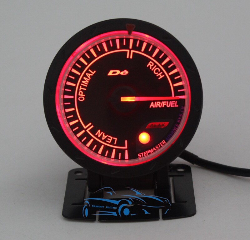 60mm 2.36in Advance CR Black Air/Fuel Ratio Gauge White/Red LED Def